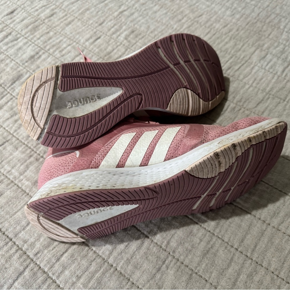 Adidas Bounce edge lux Pink Athletic Running Sneakers Sz 10 - Picture 5 of 7